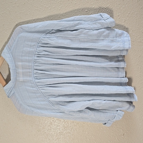 Women's Light Blue Checkered Top - Picture 9 of 9